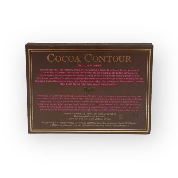 VHTF: new Too Faced ㋛ Cocoa Contour Face Palette Kit ㋛ Baby Buki Brush ㋛ 4 Color - Picture 6 of 16